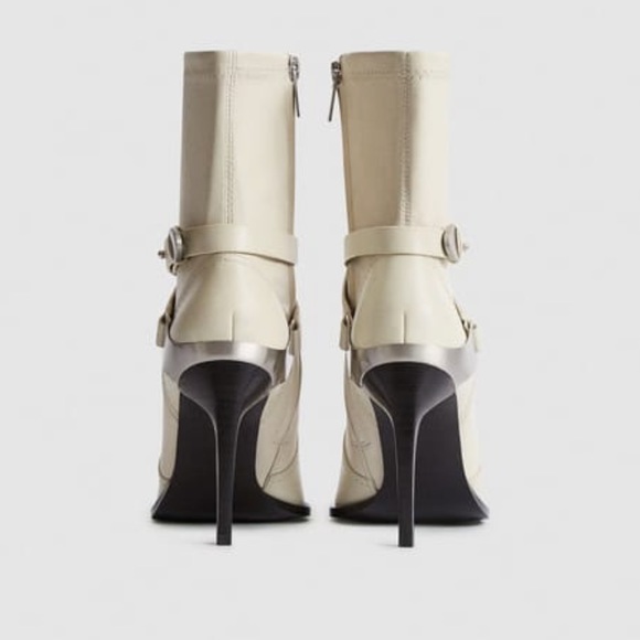 NEW Reiss Hayworth Pointed Toe Stiletto bootie white 40 - Picture 7 of 8
